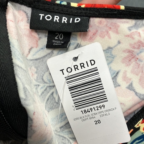 NWT! Torrid Scuba crepe High Neck Puff Sleeve Dress Size: 20 - Picture 4 of 4